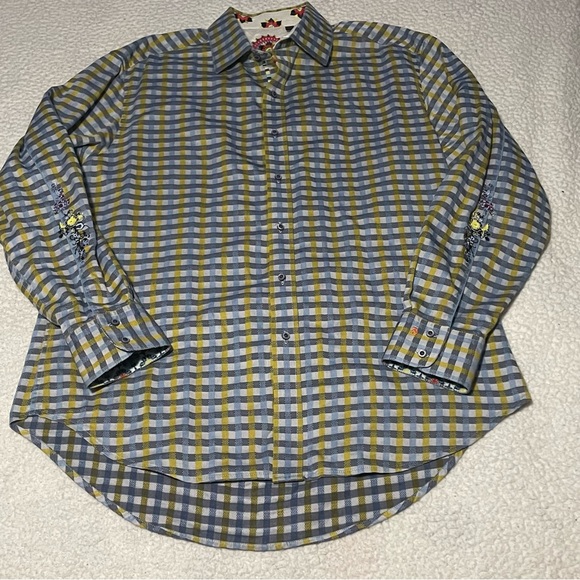 Robert Graham knowledge wisdom truth long sleeve size XL blue and gold - Picture 10 of 13